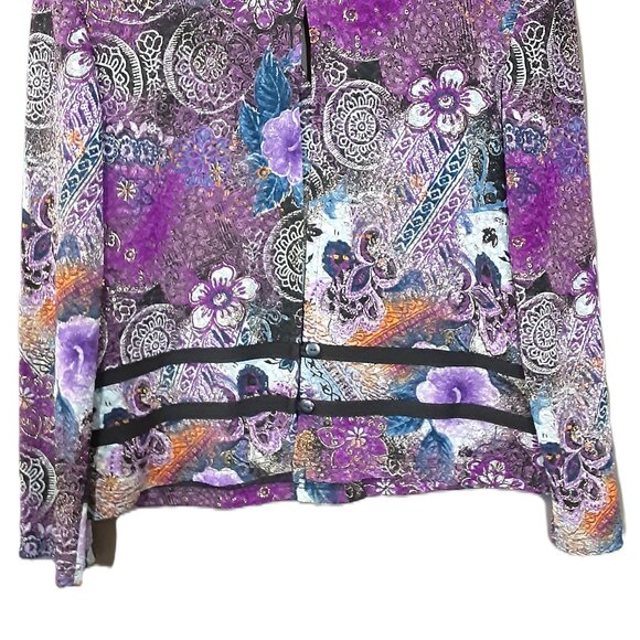 K & Company Woman's Jacket Size 16, Designer Split Back, Shoulder Pads - Picture 2 of 11